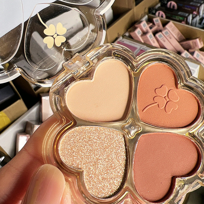 Douyin Live Broadcast Welfare Eyeshadow Palette Four-Color Eyeshadow Palette Student Beginner Eyeshadow Live Eyeshadow Palette