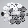 Resin Two-Eye Buttons, Versatile Shirts, Universal Transparent Small Buttons, Black and White Coats, Windbreakers, Round Buttons