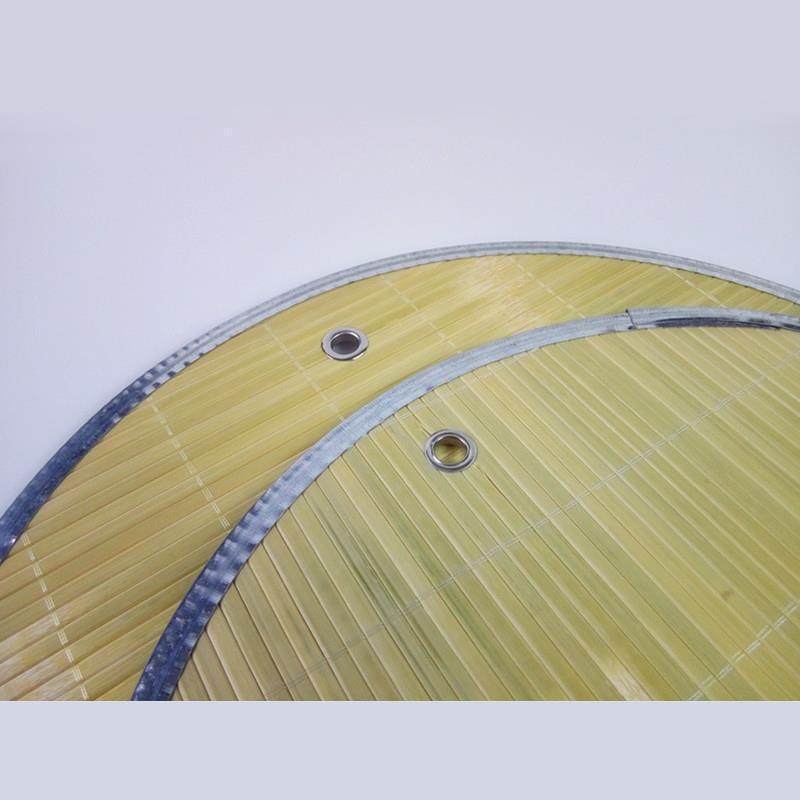 Farmhouse Green Bamboo Cover Mat Dumpling Tray Cover Pad Round Thickened Double-Sided Steel Edge with Buckle Placemat Free Shipping