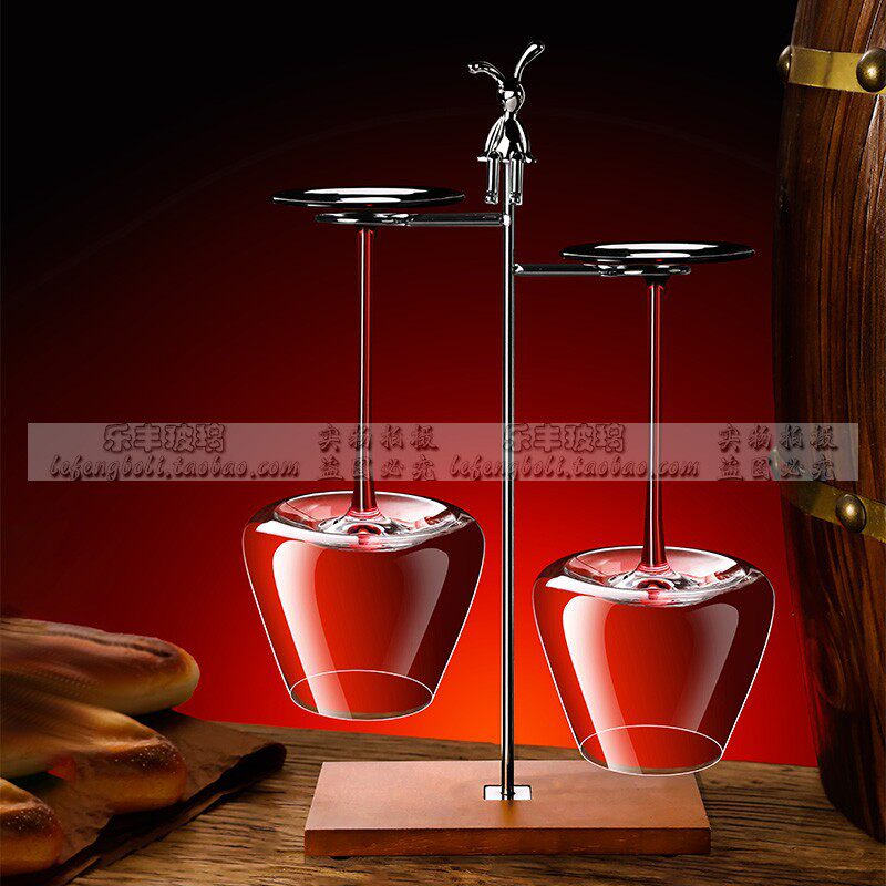 Red Bow Tie Burgundy Wine Glass Accessible Luxury Crystal Glass Goblet Red Wine Glass Big Belly Wine Glass High-End Set