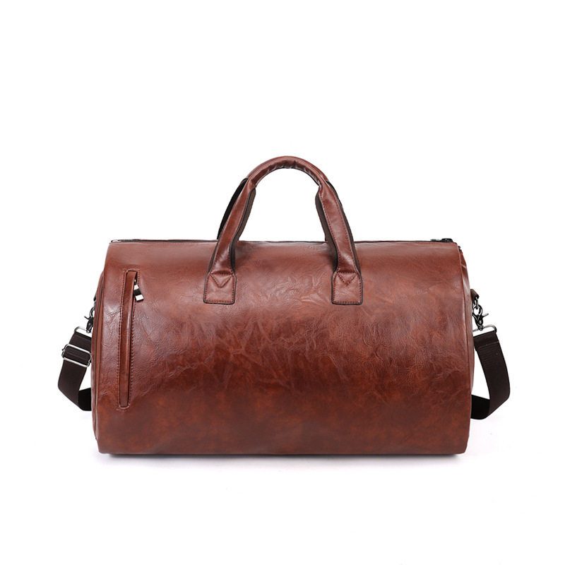 Cross-border Suit Bag High-end Leather Suit Bag Business Outgoing Folding Travel Bag with Shoe Bin Portable Luggage Bag