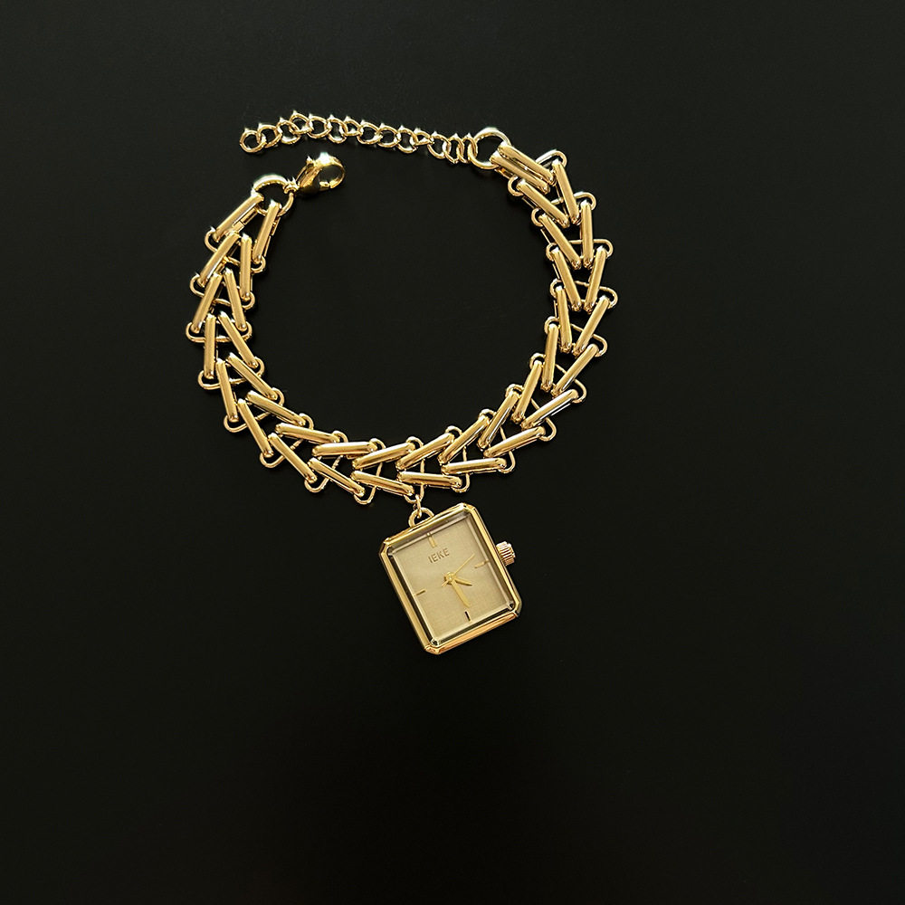 IEKE时尚手表方形三角链条麦穗手链表女表批发高级设计感ins风