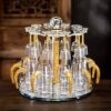 Gold Foil Crystal White Wine Cup, Single-Shot Cup, Household Light Luxury Wine Cup, 0.05kg White Wine Dispensers, Wine Cup Set, Chinese Style
