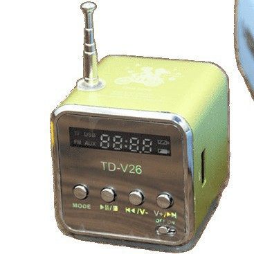 Portable Mini Bluetooth Speaker with Screen Radio Notebook Mp3 Player Speaker Card Red