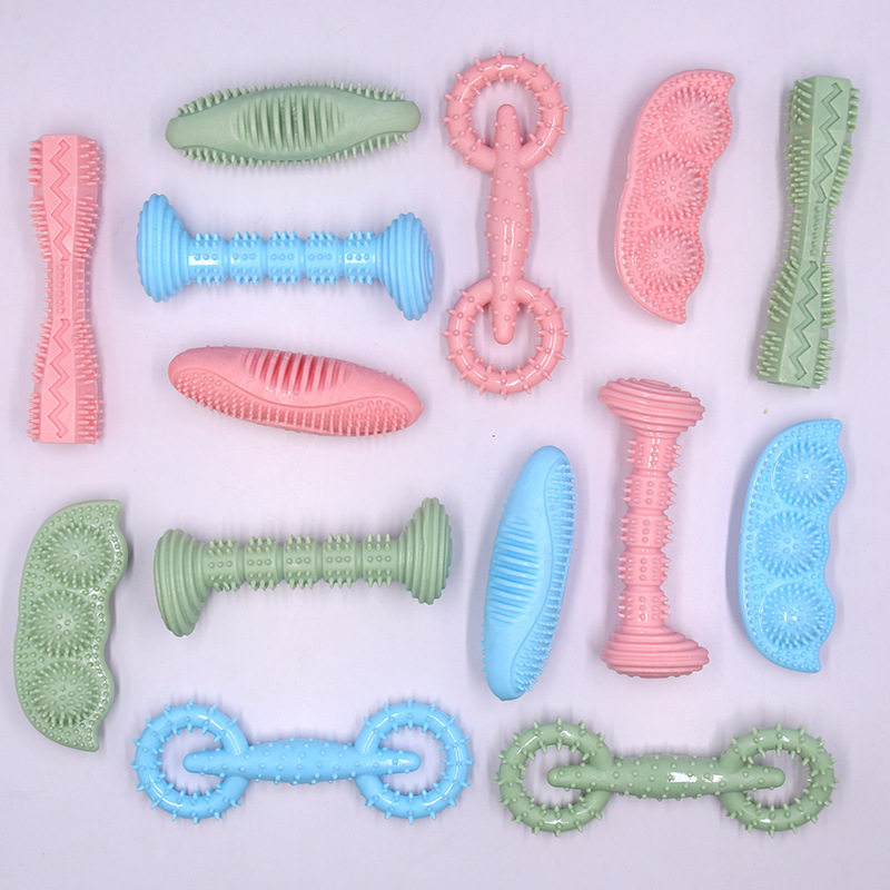 Pet supplies new dog chewing toy pet bite leakage food toy tpr dog toothbrush molar tooth cleaning stick