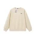Round neck crocodile khaki