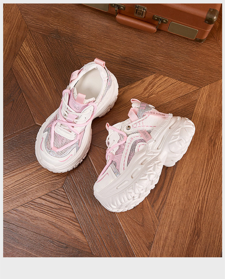 Giày sandal cao gót nữ hở mũi đế dày thoáng khí — Hoa lan trắng, Bột trắng chi tiết 17