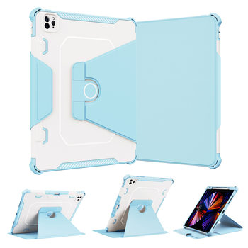 Cross-border ipadmini7 protective cover pro11 inch 360 rotating bracket flat anti-fall flip leather cover wholesale
