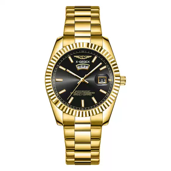 Men's Watch Men's 2025 New Automatic Calendar Watch Steel Band Men's Watch Business Brand Waterproof Quartz Wrist Watch