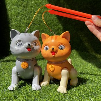 Lantern Festival Electric Light-Up Musical Kitten Baby Educational Crawling Simulation Pet Handheld Kitten Colorful Lantern