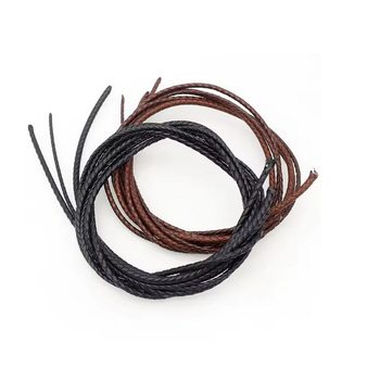 DIY3/4/5/6/8MM antique old woven round cowhide rope bracelet bracelet necklace jewelry materials