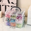 Jewelry storage box earrings earrings storage box multi-layer transparent compartment portable multifunctional jewelry storage box