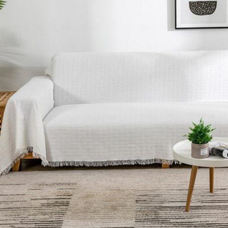 Camping Blanket Manufacturer Direct Sales Sofa Towel Cover Knitted Cotton and Linen Double Sofa Cushion Photo Background Cloth Dropshipping