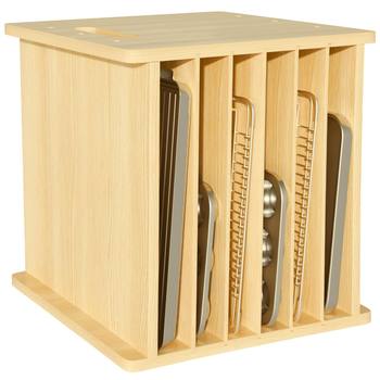 Solid Wood Tray Divider Kitchen Vertical Tray Divider Storage Tray Barbecue Shop Baking Tray Chopping Board Storage Rack