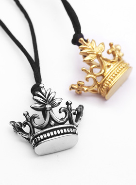 挂件欧美朋克项链皇冠嘻哈钛钢