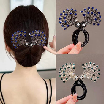 High-End Peacock Style Hair Twisting Tool, Twisting Style Hair Ball Head, Does Not Hurt Hair, Classy Elegant Elegant Lazy Hair Clip