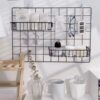 Iron Mesh Grid Storage Rack Hanging Basket Tray Photo Wall Accessories Supermarket Storage Iron Storage Rack Decorative Household