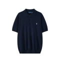 Navy blue white label
