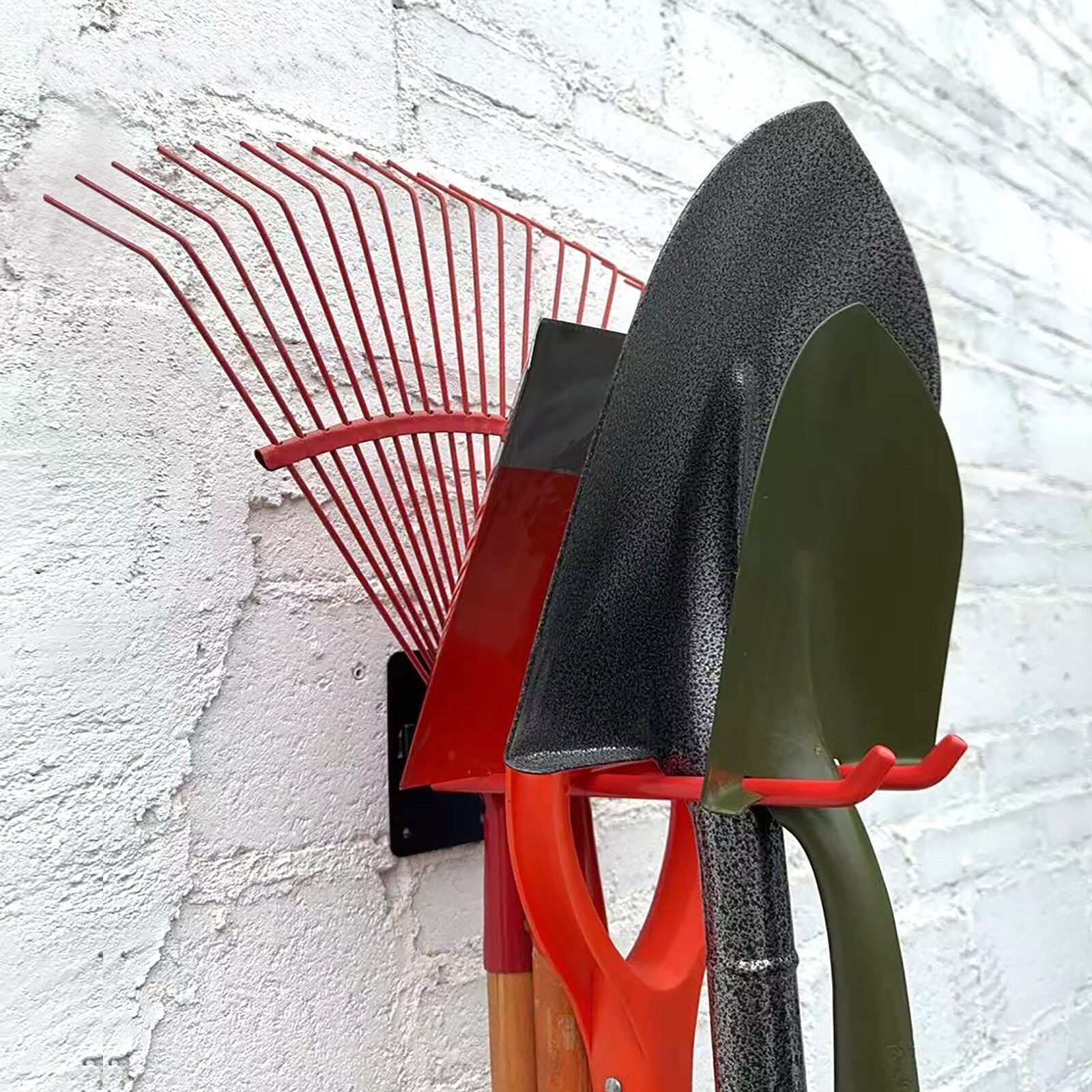 Cross-Border Wall-Mounted Shovel Rake Broom Hose Shovel Storage Rack Outdoor Garden Courtyard Garage Tool Rack