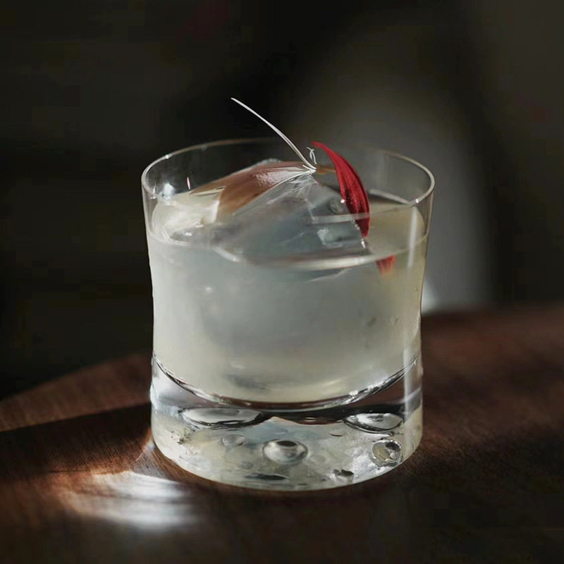 DWF01 Crystal Glass Classical Cup Whiskey Ice Ball Cup Japanese Wide Mouth Cocktail Cup Mixing Cup Foreign Wine Cup