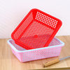Plastic Basket Kitchen Storage Basket Rectangular Household Fruit and Vegetable Washing and Draining Blue E-Commerce Aquatic Product Distribution Box