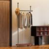 Clothes Rack for Home Use, Thickened and Reinforced Vintage-Style Entryway Floor-Standing Clothes Rack