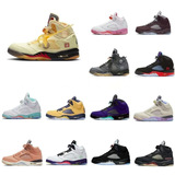 Баскетбольная обувь Putian shoes AJ5 high version international flight Oreo Bull Liu Chuan Feng Qiao 5 мужская и женская спортивная обувь
