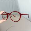 2024 K-Style of the New Pomegranate Red Glasses Frame for Men and Women Can Be Equipped with Prescription Anti-Blue Light Retro Face-Showing Small Plain Frame