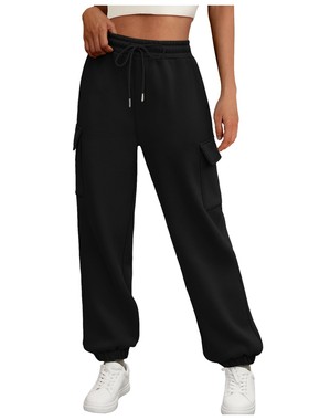 纯色直筒阔腿卫裤ladies wide trousers high waist women's pant