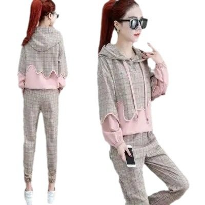 Fashion sweater suit women's 2023 Spring and Autumn New Western temperament small slim professional two-piece suit