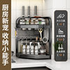 Kitchen Multi-functional Storage Rack Countertop Corner Triangle Spice Rack Knife Rack Quick-cylinder Corner Storage Punch-free Shelf