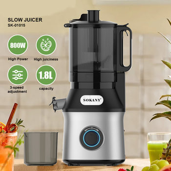Cross-Border European Standard Large-Caliber Juicer 1.8L Slow Juicer Slow Household Juicer Vegetable and Fruit Juicer