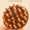 Golden sandalwood disc 28 tooth massage comb scalp massage comb recuperation health body dredge sandalwood meridian comb wholesale