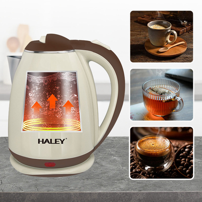 Haley European Standard Electric Water Kettle Long Lamp Household Large Capacity Electric Water Kettle Stainless Steel Water Kettle Export Model