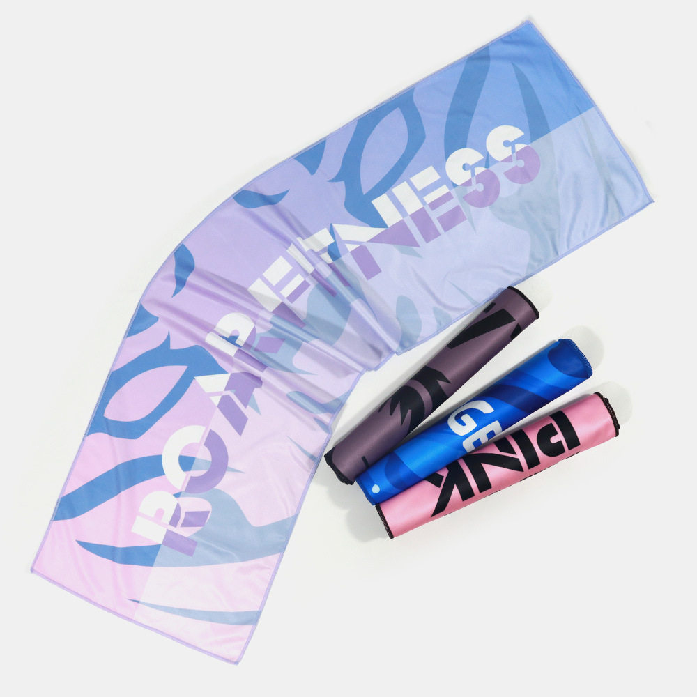 Amazon printed sports towel summer cooling ice towel quick-drying cold towel sports fitness ice silk cool feeling