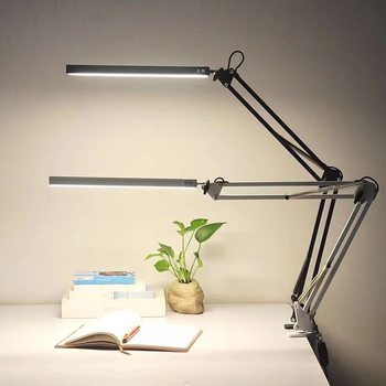 Learning Eye Protection Reading Table Lamp LED Folding Computer Lighting USB Long Arm Desktop Clip Lamp Russian Hot Sale
