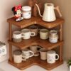 Kitchen Corner Storage Rack Corner Storage Rack Desktop Cup Display Rack Tea Set Display Rack Cup Rack