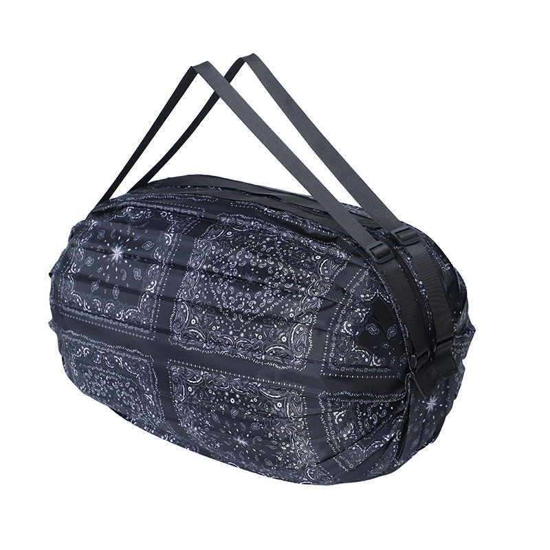 Portable folding shopping bag large capacity portable storage bag shoulder backpack organizing bag luggage bag travel bag