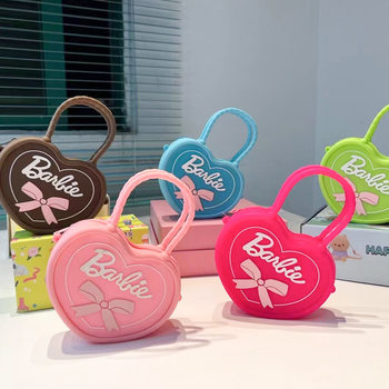 2023 cross-border new Barbie silicone bag creative cartoon crossbody shoulder bag children coin purse wholesale