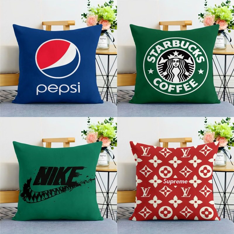 Internet Celebrity Ins Scandinavian Trendy Brand Pillow Logo DIY Letter Pillow Living Room Sofa Cushion Pillow Pillow Case Cute