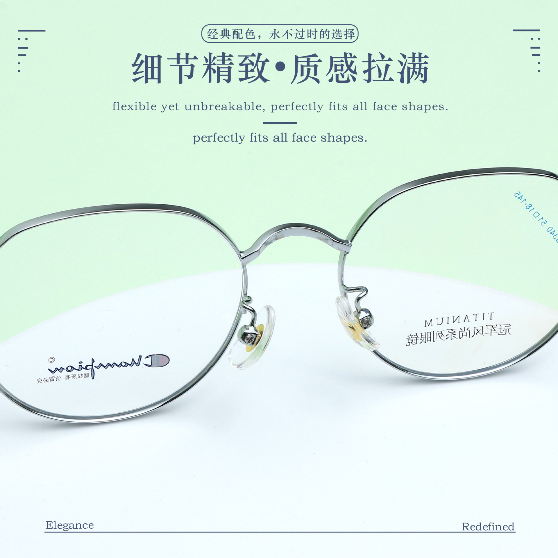 New Zb340 Korean Style Plain Glasses Frame for Literary Women, Retro, Can Be Equipped with Degree Anti-Blue Light Myopia