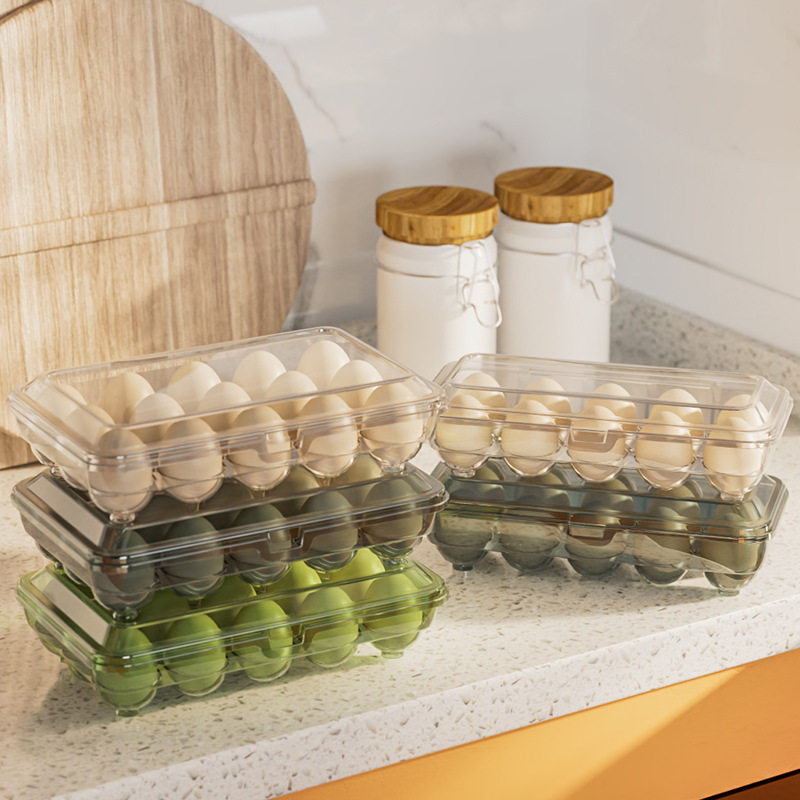 Egg Box Refrigerator Storage Box Refrigerated Frozen Food Storage Box Household Egg Rack Egg Tray 15 Crisper Box