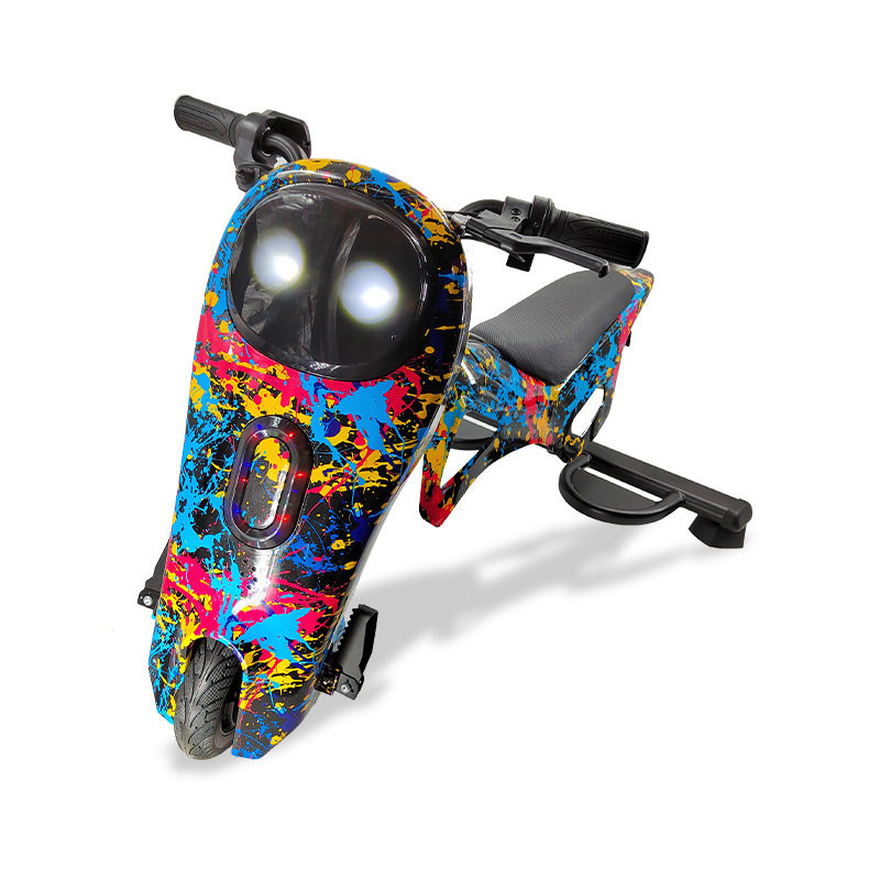 Eight-inch Electric Drift Car Motorcycle Thickened Iron Frame Adjustable Speed Timing Square Stall Three-wheel Kart