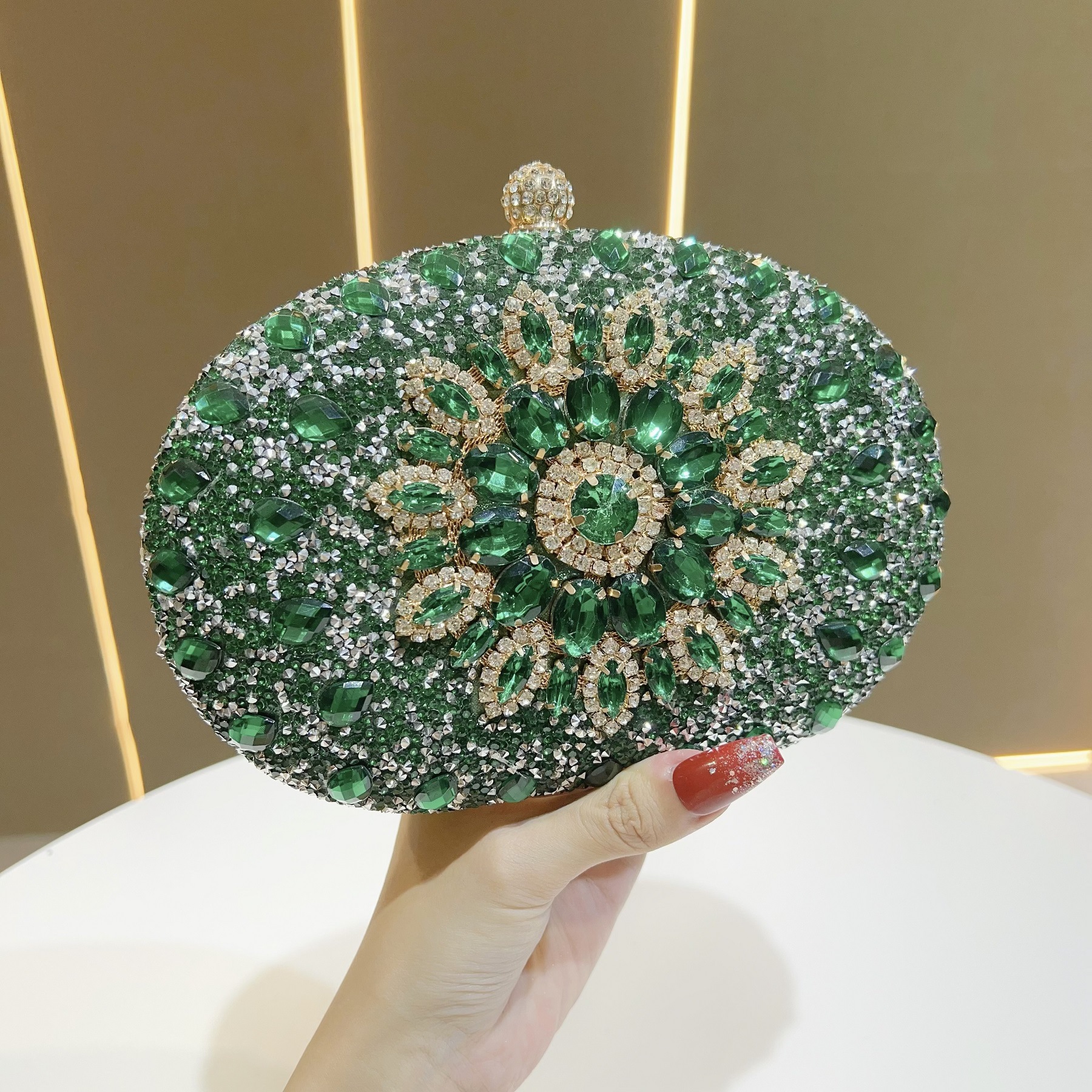 Cross-border Rhinestone Sunflower Dress Banquet Bag Luxury Celebrity Elegant All-match Diamond-encrusted Crossbody Small Handbag Full Diamond 13 O1CN017qZQnV2LHXp5VTK7b !!2216856689667 0 cib