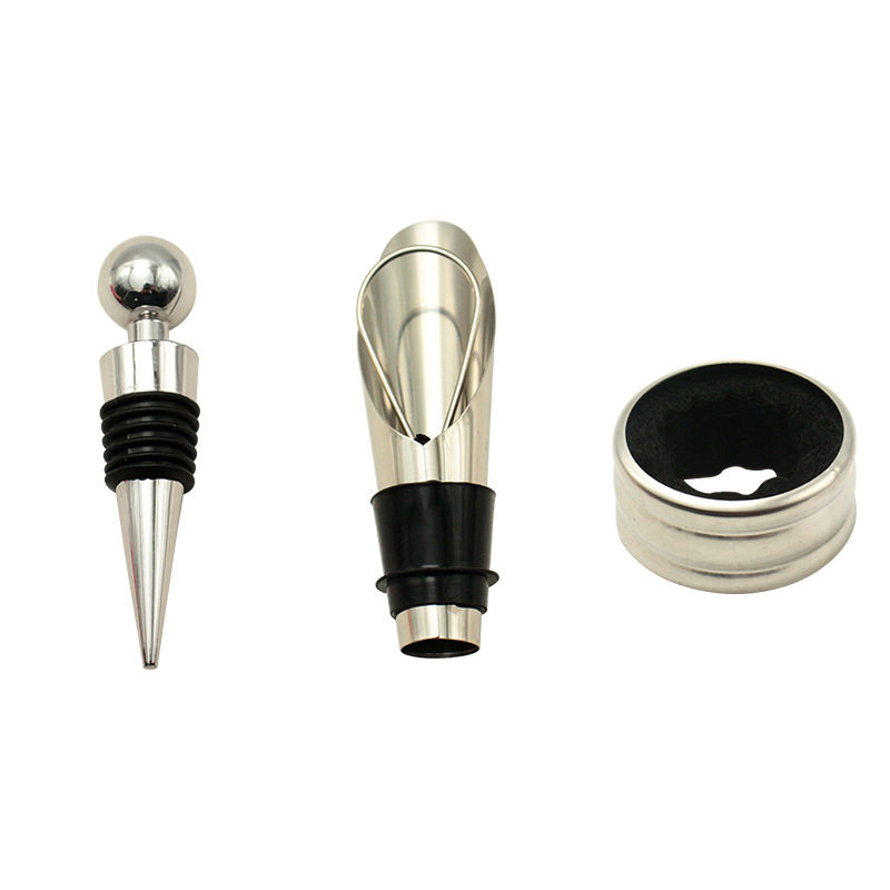 Cross-Border Red Wine Bottle Opener Gift Box, Wine Pourer, Wine Stopper, Wine Ring, Household Gift Wine Set, Whiskey