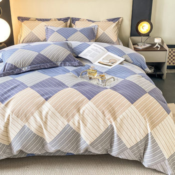 Cotton sanding four-piece set heat storage warm padded cotton plush 4-piece set inside and outside 100 cotton bedding specials