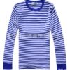 200g Autumn New Men's Striped Blue and White T-Shirt Long-Sleeved Sailor Shirt Crew Neck Cultural Shirt Activity Class Uniform