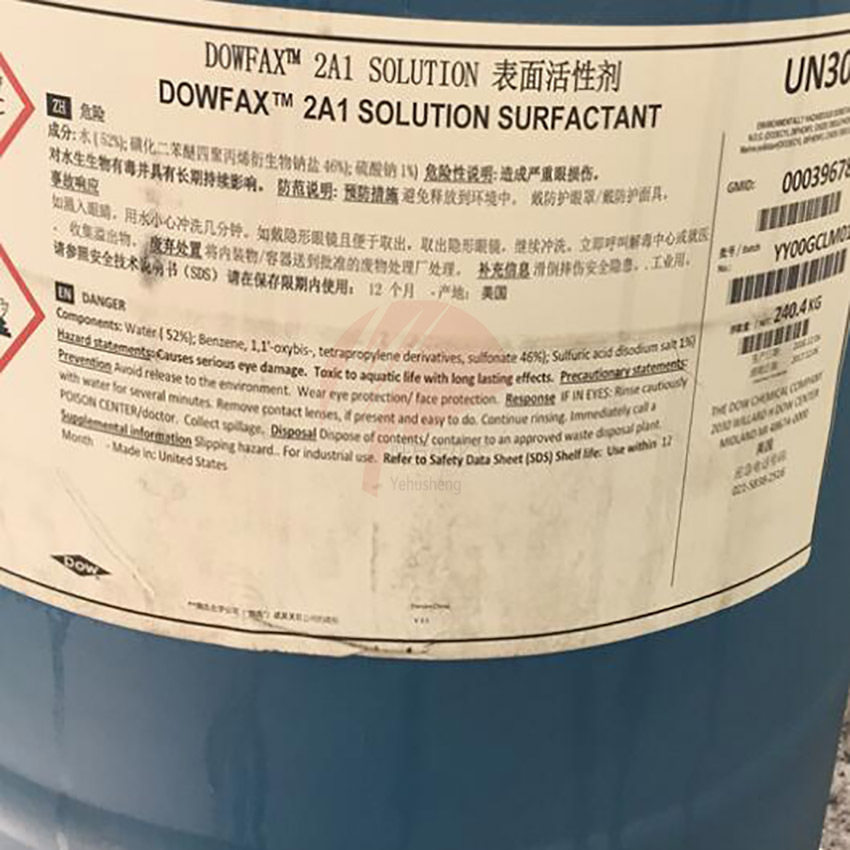Dow 2A1 Dowfax Surfactant Aqueous Solution 2A1 Emulsifier Dodecyl Dibenzyl Ether Disulfate