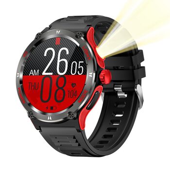 Cross-Border Hot-Selling Kt76 Smart Watch with Led Lighting, Outdoor Sports Waterproof Health Monitoring Phone Watch