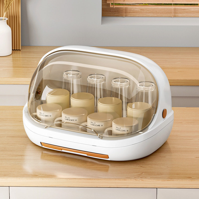Baby Bottle Storage Box Large Baby Cup Storage Box Draining Dust-proof Drying Rack Tea Cup Storage Box
